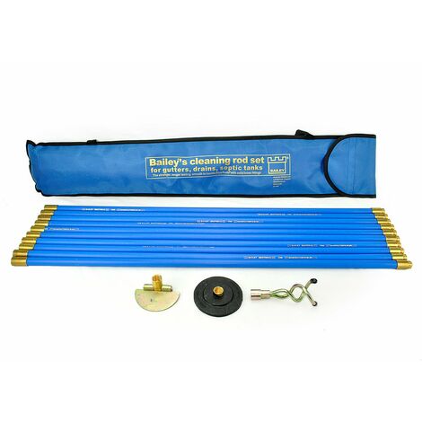 Bailey 5431 - Set universale per pulizia tubature, 3 pz. con sacca da trasporto