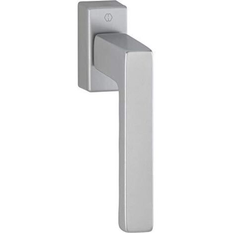 HOPPE 10717646 Maniglia per finestra TOULON – Secustik, VK 7 x 32 – 42 mm, effetto acciaio inox, Edelstahl-Effekt