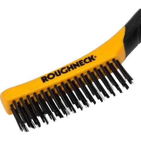 Roughneck 52044 - Spazzola per le scarpe con impugnatura morbida e manico,  250 mm