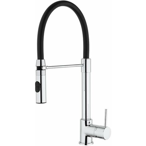 Paini – Rubinetto Miscelatore Monocomando Cucina, Lavello, Cromato, Leva laterale orientabile, con Attacco Doccia Automatico, Design moderno, interamente prodotto e lavorato in Italia (1/5)