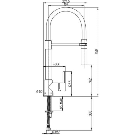 Rubinetto Miscelatore Monocomando Paini Per Cucina - Cromato, Made In Italy - Foto 5