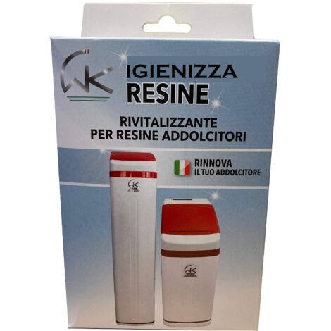 WK Igienizza Resine Addolcitore Detergente, Decalcificante per Resine Addolcitore Made in Italy Confezione da 3 Bustine da 140 gr