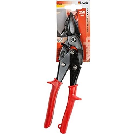Kwb Forbici Per Lamiera PROFI Destre 260 Mm, Taglio Curvo, Per Acciaio E Inox (fino A 1,5 Mm E 1 Mm), Utensile Professionale