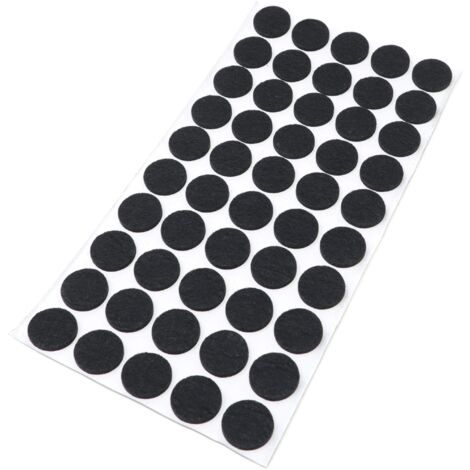 Adsamm® / 50 x feltrini autoadesivi/Nero/ø 20 mm/Rotondo/piedini per mobili in feltro da 3.5 mm di spessore/pad protettivi per arredi