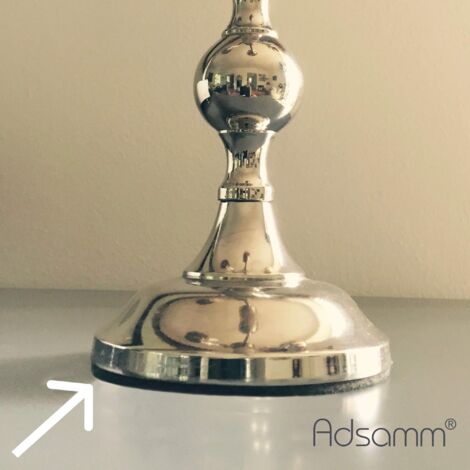 Adsamm® / 50 x feltrini autoadesivi ultrasottili/Bianco/ø 20 mm/Rotondo/piedini per mobili in feltro extra fine da 1.5 mm di spessore/pad protettivi per arredi