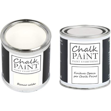 CHALK PAINT EVERYTHING & FINITURA - Kit Pronto Vernicia e Proteggi (250 ml + 250 ml) (Bianco Caldo) (1/5)