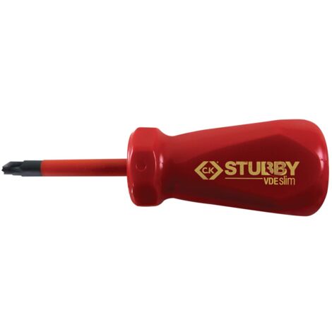 C.K T48343 – 2 Stubby VDE/1000 V Slim cacciavite PZ2, rosso (1/2)