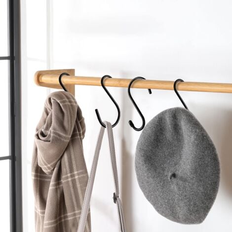 6 Ganci A S 15cm - Acciaio, Portata 30kg, Nero, Per Cucina, Bagno - Foto 3