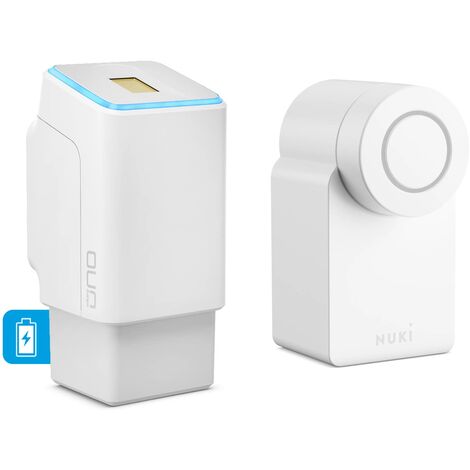 EKEY UNO 200204 Set di retrofit a Batteria Ricaricabile per Tutte Le Porte di Uso Comune, 1.32 W, Bianco