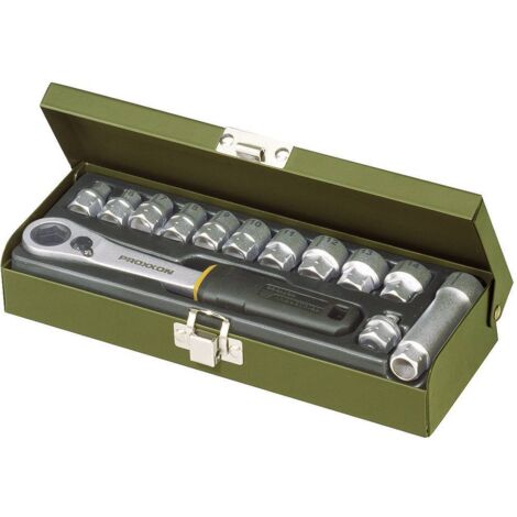 PROXXON 23602 - Set speciale per meccanici, 13 pezzi, 5,5-14 mm, con cricchetto aperto