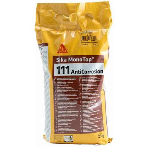 Sika - Sika Monotop 111 Anticorrosion, Grigia verde - Malta cementizia fluida - Protezione anticorrosiva delle armature e ponte adesivo - 2kg