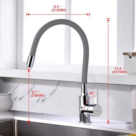 ELLECI Rubinetto Cucina Miscelatore Monocomando in Granitek colore