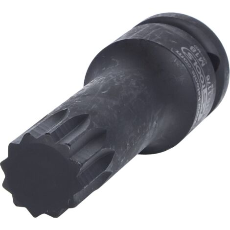 KS Tools 515.1176 1/2" Bussola p.avvitatori ad impulsi p.viti XZN,lunga,M18 (1/4)