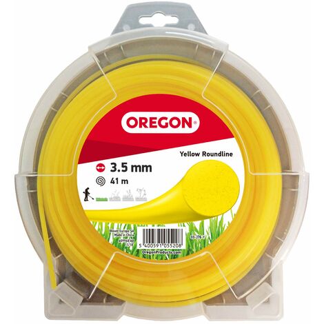 Oregon Filo per Decespugliatore Rotondo in Nylon Resistente, Adatto per Erba Alta, Rifiniture e Vegetazione Fitta, Compatibile con Numerosi Marchi, 3,5 mm x 41 m (69-376-Y)