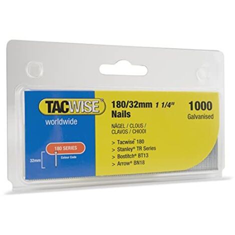 Tacwise 0363 Chiodi Brad Galvanizzati Tipo 18G / 32 mm, Confezione da 1000