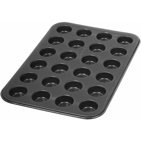 Dr.Oetker -Stampo muffin 24 impronte Ø 3 cm, TRADITION, rivestimento antiaderente (colore: nero), quantità: 1 pezzo, alluminio, nc (1/5)