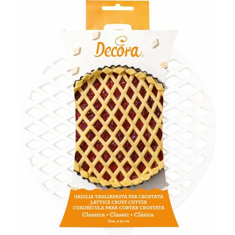 Decora Griglia Tagliapasta per Crostata Classica, Bianco, Dim. ø 30 cm (1/5)