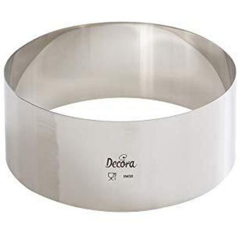 Decora Ø 16 X H 6 CM 0063747 Cerchio Inox, 16 x 6 cm in Acciaio Inossidabile, Argento (1/4)