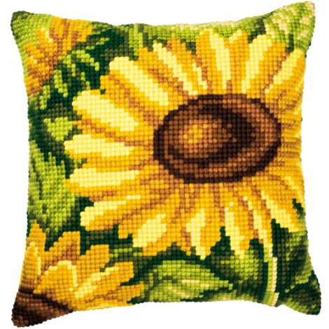 VERVACO Kit Cuscino Punto Croce Uccelli E Fiori Set Ricamo Principianti