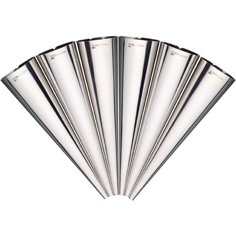 MASTERCLASS Set of 6 stampi of Cream Horn of Stainless Steel, Multicolour, 40x7.17x1.9 cm (1/4)