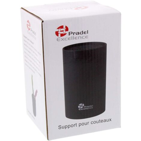 Portacoltelli Pradel Excellence KW02 - In Plastica Nera, Per Lame Ceramica O Acciaio, 14x9 Cm