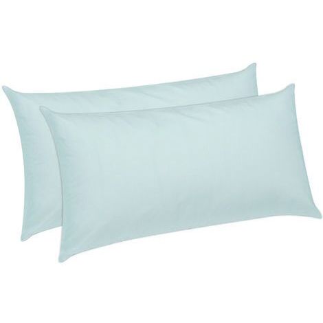 Pikolin Home - Set di 2 Cuscini Letto 75x40 cm, in Microfibra Ipoallergenico con Fodera in Cotone e Trattamento Antiacaro, Transpirante Certificato Oeko-Tex
