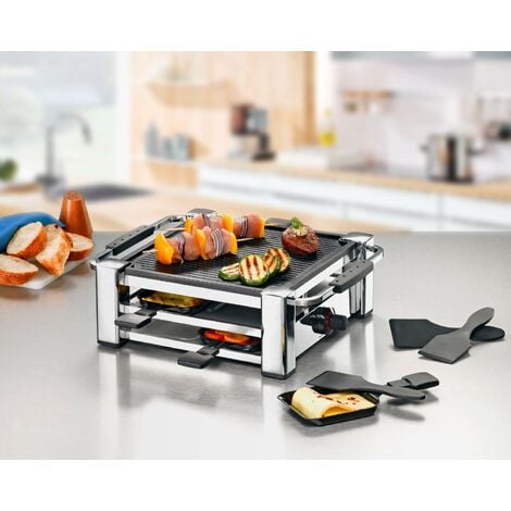 Rommelsbacher RCC 1000 1000W Chrome raclette grill - Raclette Grills (1000  W, 340 x 270 x 115