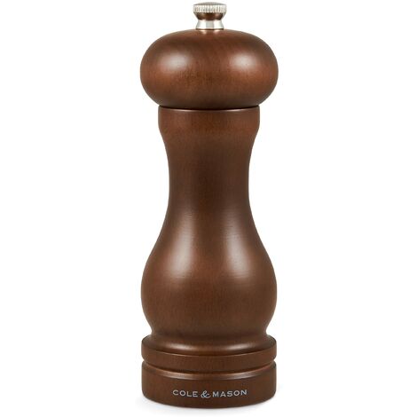 Cole & Mason HB0644P Forest Capstan Macina Pepe, Legno Scuro, Precision+/Macinatura Regolabile, Legno di Faggio Tinto, 165mm, Include 1 x Mulino, Garanzia a Vita sul Meccanismo (1/5)