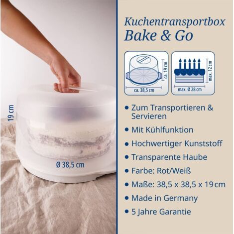 Scatola Trasporto Torte Dr. Oetker – Raffredda Fino A 3 Ore, Spazio Per Ghiaccio, Adatta Per Torte Fino A 28 Cm