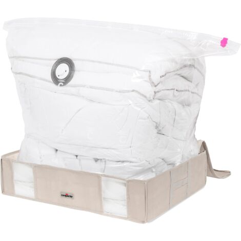 Compactor DUNE 3D Semi-Rigido Scatola Sottovuoto, Taglia L, Beige, 50x65x15.5 cm