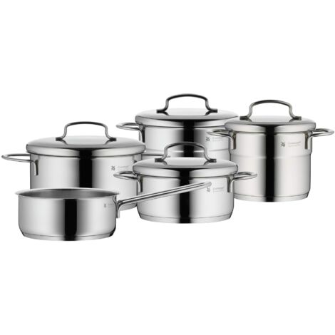 WMF 0798566040 Set di pentole, Mini da 5 pezzi, argento (1/5)