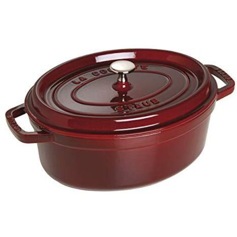 STAUB La Cocotte Casseruola Ovale, Ghisa, Rosso (Granatina), 30 cm (1/4)