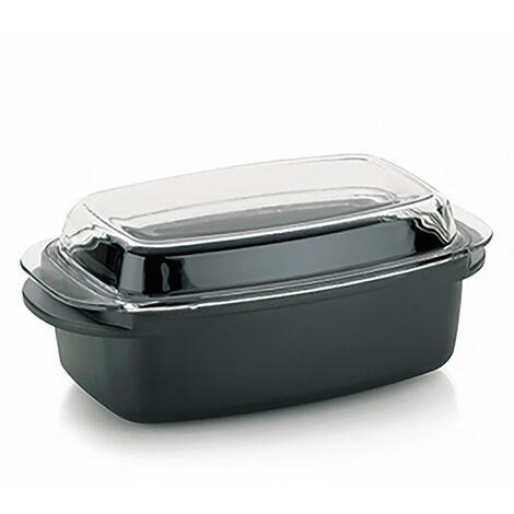 teglia kela con coperchio 4,5 litri, teglia rettangolare adatta all'induzione KERROS, rivestita in alluminio fuso, casseruola adatta al forno (1/5)