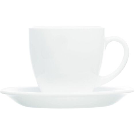 Dajar 04998 Servizi da tè/caffè Carine Luminarc con 6 pezzi, 220 ml, Vetro, Bianco (1/2)
