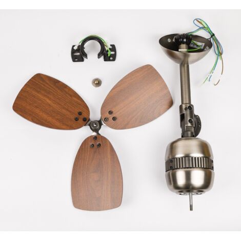 Ventilatore Da Soffitto FRESCO Con Luce E Telecomando, Bianco E Pino