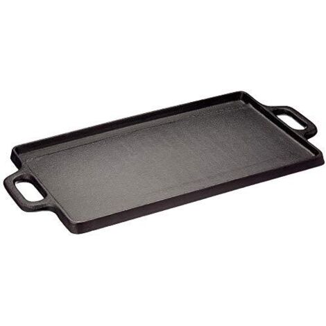 Baumalu 385224 - Bistecchiera in ghisa, Utilizzabile su entrambi i lati, Nero, 38 cm