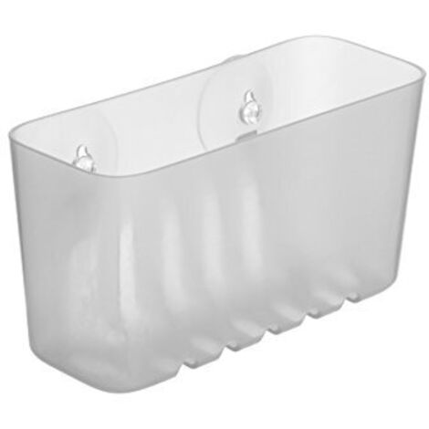 TATAY 4520102 - Cestino organizer per doccia piccolo con ventose, Capacità 1,5 kg, In plastica polipropilene, Colore glacé, Dimensioni 20 x 9,5 x 11 cm (1/2)
