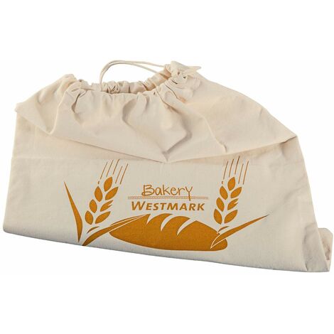Westmark Sacchetto per pane, Con cordino, Cotone, Bianco, 32102270