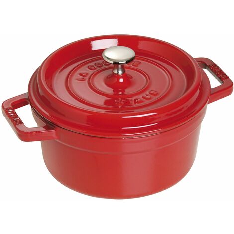 STAUB Casseruola Rotonda, Ghisa, Rosso (Ciliegia), 18 cm (1/4)