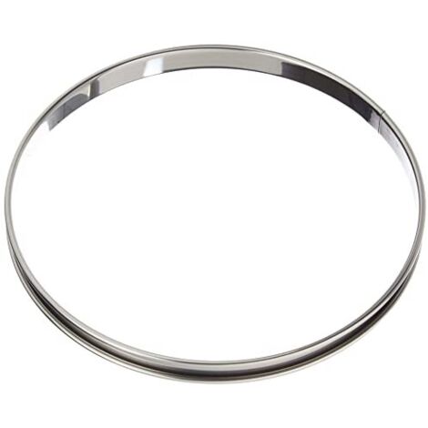 De Buyer - Anello per torte, rotondo, altezza 2 cm, bordo arrotolato Diametro 24 (1/4)