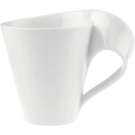 Villeroy & Boch NewWave Tazza di Caffè con Manico, Contemporaneo, per Lavastoviglie e Microonde, Premium Porcellana, Bianco, 300 ml (1/4)