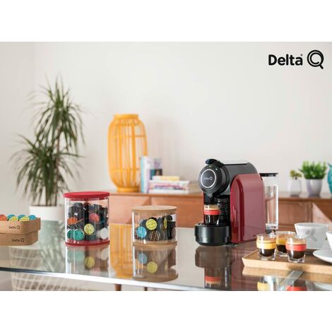 Delta Q 012872 qool Evolution-Macchina per caffè, colore: rosso, 44 x 19,3  x 33