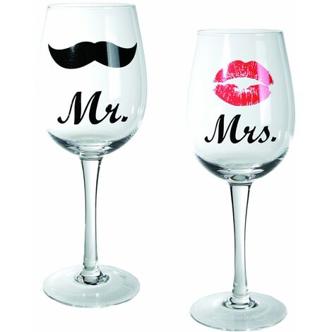 Bicchieri da Vino Mr e Mrs (1/4)