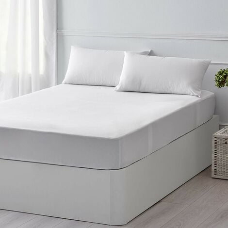 Pikolin Home - Coprimaterasso, 100% bambù, impermeabile, color bianco, 90 x  190/200 cm, letto da