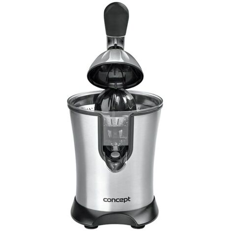 Concept Hausgeräte CE3520 Spremiagrumi elettrico, con braccio a leva, 750 ml, 160 W, Acciaio inox/Nero (1/4)