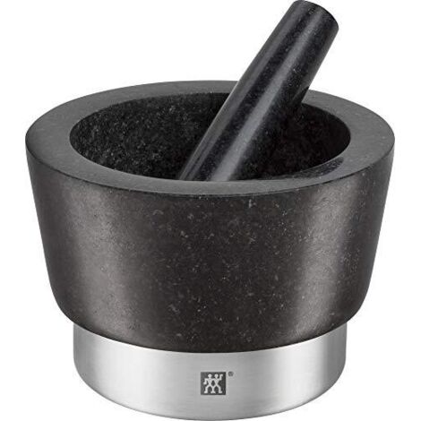 ZWILLING Mortaio e pestello per spezie, Altezza: 10 cm, Ø 11 cm, Granito, Nero (1/4)