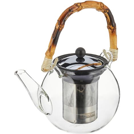 Teiera in acciaio inox con filtro resistente al calore, rimovibile, in