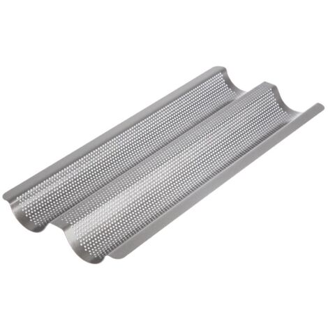 Master Class - Stampo da forno per baguette, antiaderente, grigio, 39cm x 16.5cm x 2.5cm (1/5)