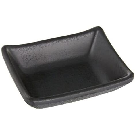 Lacor-Piatto rettangolare in melamina, colore: nero 9 x 7 x 3 cm (1/4)