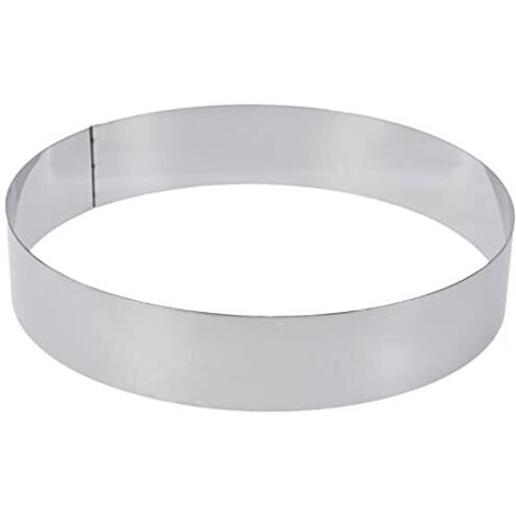 De Buyer Circolare in Acciaio Inox Stampo per Torte ad Anello, Diametro cm 24, 3989.24, Inossidabile, 24 cm (1/4)